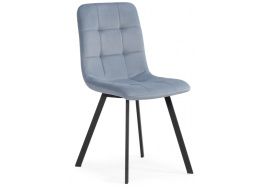 Стул на металлокаркасе Bruk light blue / black фото 1