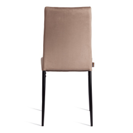 Стул CAPRI (mod. BC565-DC) металл, флок, 43 х 53 х 92 см, Beige (бежевый) HLR8 / черный фото 2