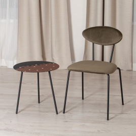 Столик кофейный TETCHAIR металл, 45 х 45 х 45 см, черный с лого фото 4