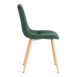 Стул CHILLY (mod. 7094-1) вельвет/металл, 44,5х52,5х86 см, dark green (темно-зеленый) HLR57 / натура фото 2