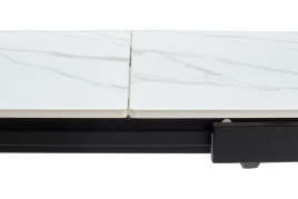 Стол CORNER 120 MATT WHITE MARBLE SOLID CERAMIC / BLACK, ®DISAUR фото 4