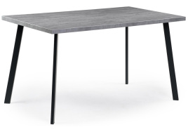 Стол деревянный Тринити Лофт 140х80 бетон светлый / черный матовый фото 1
