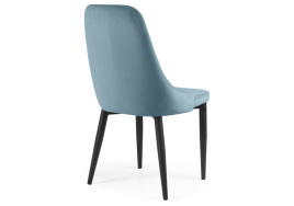 Стул на металлокаркасе Kora light blue / black фото 4