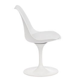 Стул TULIP FASHION CHAIR (mod.109) металл/пластик/PU, 48 x 55 x 81см, белый / белый  фото 2