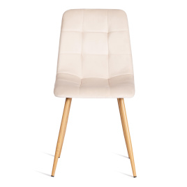 Стул CHILLY (mod. 7094-1) вельвет/металл, 44,5х52,5х86 см, beige (бежевый) HLR2 / натуральный фото 5