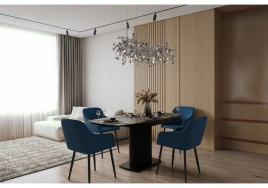 Керамический стол Фестер 140(180)х80 черный мрамор shakespeare black / черный фото 2