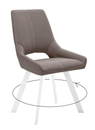 Стул DikLine 268 Z48 капучино, ножки белые фото 1