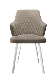 Стул DikLine 245 поворотный, К4 капучино, ножки белые фото 3