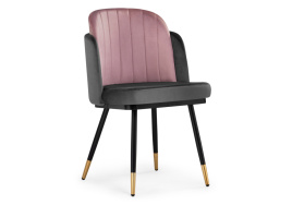Стул на металлокаркасе Penelopa dark gray / PINK /  black / gold фото 1