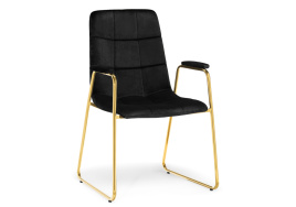 Стул на металлокаркасе black / gold фото 1