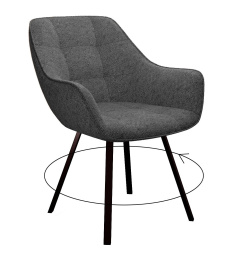 Стул DikLine 252 М поворотный, NS13 GRAPHITE, ножки черные фото 1