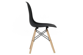 Стул Сindy Eames/Синди Имс (мод. 001) дерево бук/металл/сиденье пластик, 51х46х82см, черный фото 3