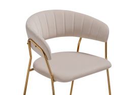 Стул на металлокаркасе Kamelia 1 beige / gold фото 5