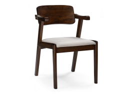 Стул деревянный Velma dirty oak / light beige фото 1