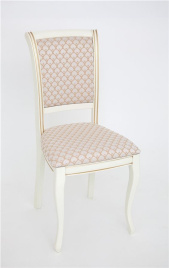 Стул "Дионис" (эмаль тон 11 + золот. патина/ткань Nota Gold) слоновая кость фото 1