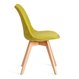 Стул TULIP SOFT (mod. 053V) дерево/пластик/ткань, 49,5 x 54,5 x 84 см, Светло-зеленый (Light green)  фото 2