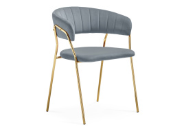 Стул на металлокаркасе Kamelia 1 gray / gold фото 1