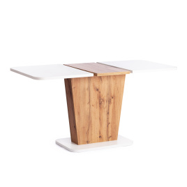 Стол обеденный GENT ЛДСП, 110-145x68,6x75,5 см, Дуб вотан/Белый фото 5