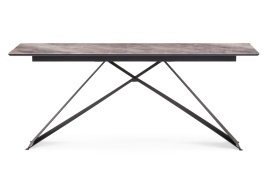 Стол стеклянный Ноттингем 180х90х74 карелия / черный фото 2