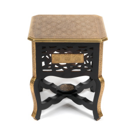 Столик Secret de Maison Фумо/Fumo (мод. ND-027) массив манго/алюминий, 38х38х46см, коричневый/чеканк фото 2