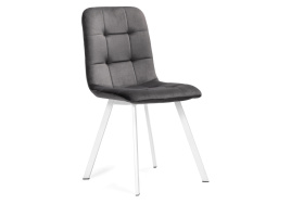 Стул на металлокаркасе Bruk dark gray / white фото 1