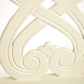 Стул -Андромеда/ Andromeda дерево гевея, 47х55,5х107 см, Ivory white, ткань коричневая S168-7 фото 4
