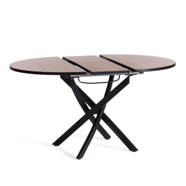 Стол обеденный Манзана/Manzana ЛДСП/HPL/металл, 100-130х100х75см, дуб вотан/чёрный фото 4