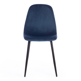 Стул BREEZE (mod. 4724) Велюр/металл , 44 х 53 х 87 см, Blue (синий) HLR63 / черный фото 5