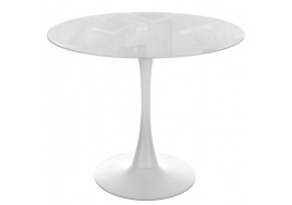 Стол стеклянный Tulip 90 super white glass фото 1