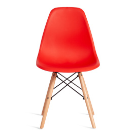 Стул CINDY (EAMES) (mod. 1801) дерево бук/металл/сиденье пластик, 45x51x82 см, Red (красный) фото 5