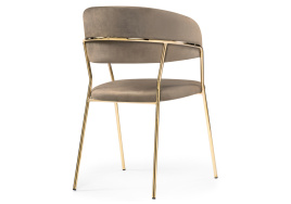 Стул на металлокаркасе Kamelia cappuccino / gold фото 5