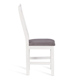 Стул CROSSMAN NEW, Многослойный березовый шпон, 41х40х100 см, white/велюр темно-серый фото 2