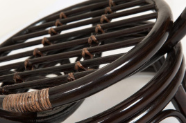 Столик журнальный со стеклом "Benoa/Беноа" 5005 античный черно-коричневый  фото 2