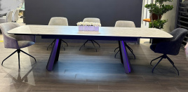 Стол ASTRID 200 TL-102 Бежевый мрамор, испанская керамика / Шоколадное золото каркас, ®DISAUR фото 2