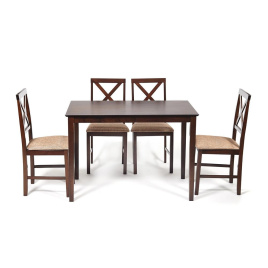 Обеденный комплект Хадсон (стол + 4 стула)/ Hudson Dining Set дерево гевея/мдф, стол: 110х70х75см / 