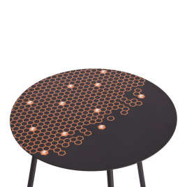 Столик кофейный TETCHAIR металл, 45 х 45 х 45 см, черный с лого фото 2