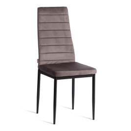Стул Easy (mod. JSC02-1) металл, флок, 41 х 52 х 96 см, Dark grey (темно-серый) HLR24 / черный фото 1