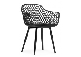 Пластиковый стул Rikon black / wood фото 1