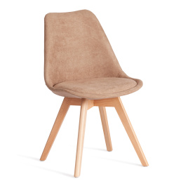 Стул TULIP SOFT (mod. 053V) дерево/пластик/ткань, 49,5 x 54,5 x 84 см, Бежевый (Beige)  LY1701-4  фото 1