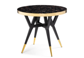 Стол деревянный Selina 80х72 black / gold фото 1
