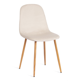 Стул BREEZE (mod. 4724) Велюр/металл , 44 х 53 х 87 см, Light beige (светло-бежевый) HLR1 / натураль фото 1