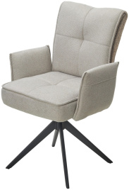 Стул PONCE 360 град. поворот. Brego-31 Бежевый, ткань/ XD841-06 Коричневый, букле/ Черный, ®DISAUR фото 1