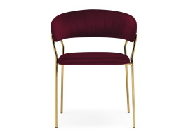 Стул на металлокаркасе Kamelia 1 wine red / gold фото 2