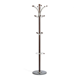 Вешалка Sakura (mod. GH-8606) дерево/хром/мрамор, 37 x 37 x 175 см, Black (Черный) / Walnut (Орех) фото 1