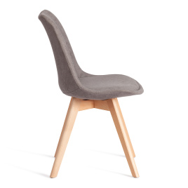 Стул TULIP SOFT (mod. 053V) дерево/пластик/ткань, 49,5 x 54,5 x 84 см, Серый (Grey) LY1701-26 фото 2