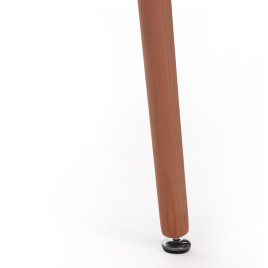 Стол JOHN (mod. T1003) МДФ/дерево, 80 х 80 х 75 см , White (Белый) / Natural (натуральный) фото 4