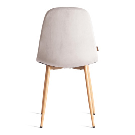 Стул Breeze/Бриз (мод. JSC-58) велюр/металл, 44х53х86см, светло-серый HLR14/натуральный фото 4