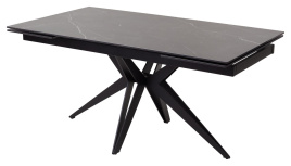 Стол FORIO 160 MATT BLACK MARBLE SOLID CERAMIC / BLACK, ®DISAUR фото 1