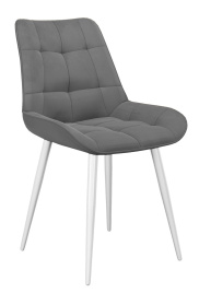 Стул DikLine 206М B22 GREY, ножки белые фото 1