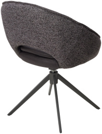 Стул ANABEL 360 град. поворот Черный  Maison 99# / OTE COBBLE 457 / серый каркас, ®DISAUR фото 2